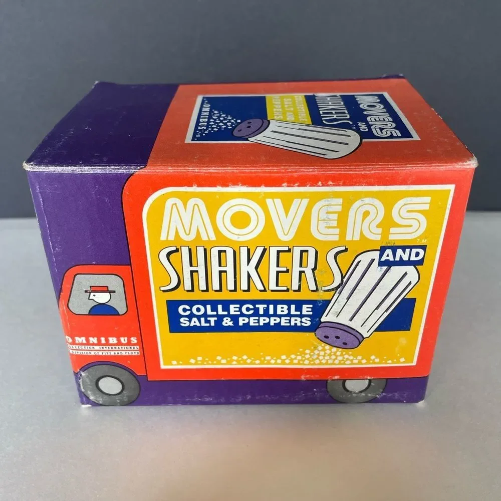 Fitz & Floyd Omnibus Movers & Shakers Born to Shop Salt & Pepper Shakers Set
